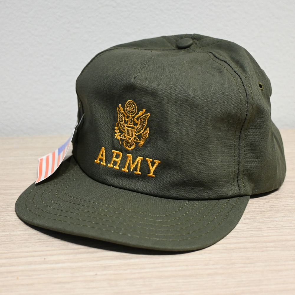 Vintage US Army Ripstop Military SnapBack Cap Hat Made In USA